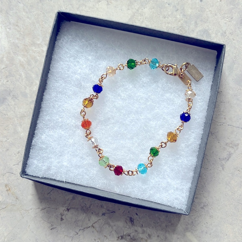 Bellestyle Multi Crystal 18KTGF Bracelet